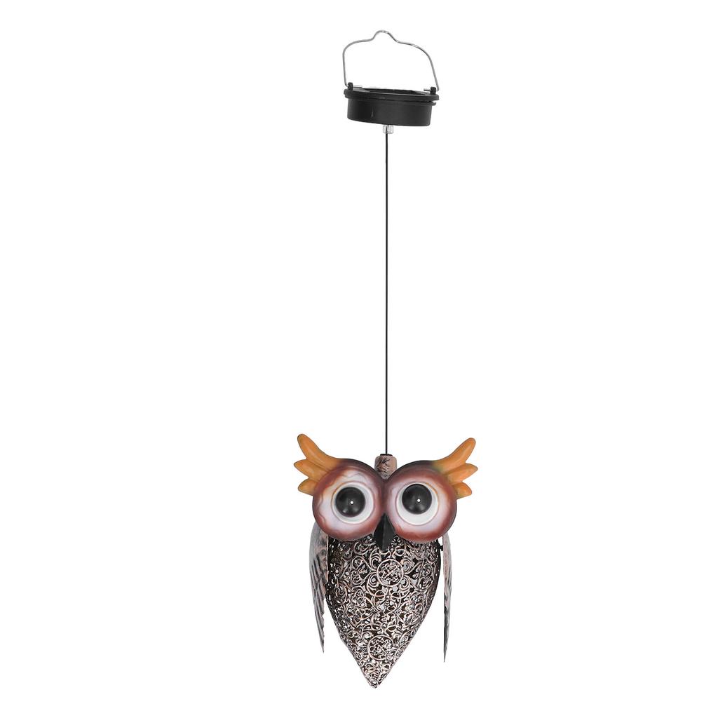 Hanging Solar Light LED IP55 Waterproof Night Owl Design Peaceful Ambience Sturdy Hanging Solar