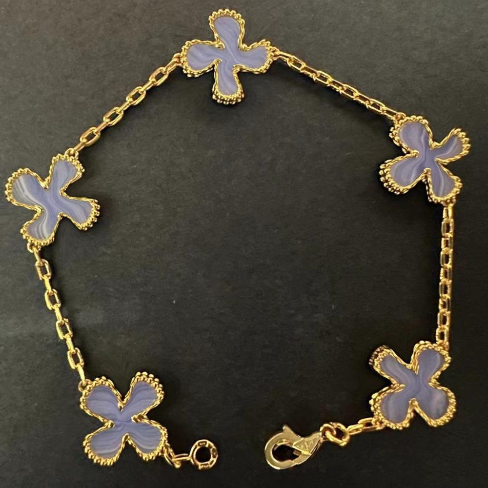 High Version Four-leaf Clover Bracelet Female Mother-of-pearl Agate Five-flower Ladies Bracelet