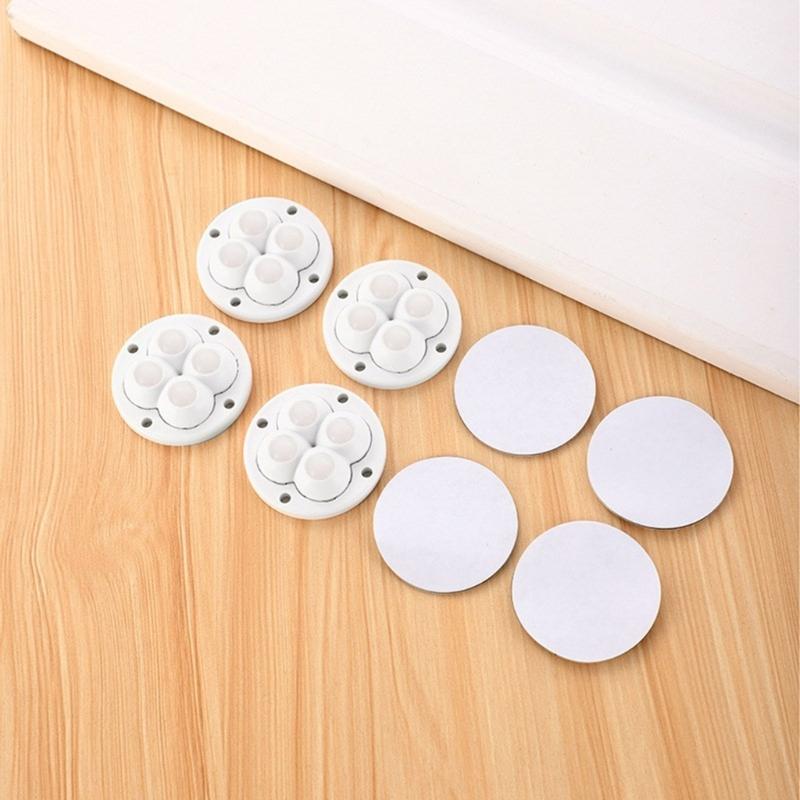 Practical Adhesive Caster Set 360 Degree Rotates Small Wheels Roller Casters Improve Mobilities for Cabinets & Shelves