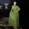 French 2026 Spring/Summer Women's Stand Collar Ruffled Dress