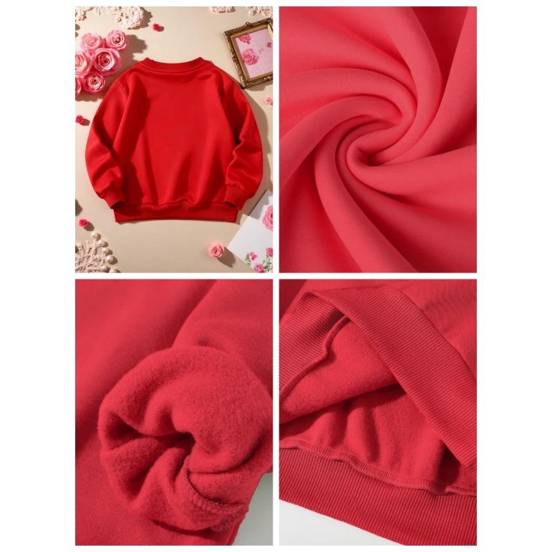 European Sizes Kid's Round Neck Sweatshirt/Bow/Heart/Casual Hoodie/Sports Events/Soccer/Music/Letters/Fashionable Random Print Top