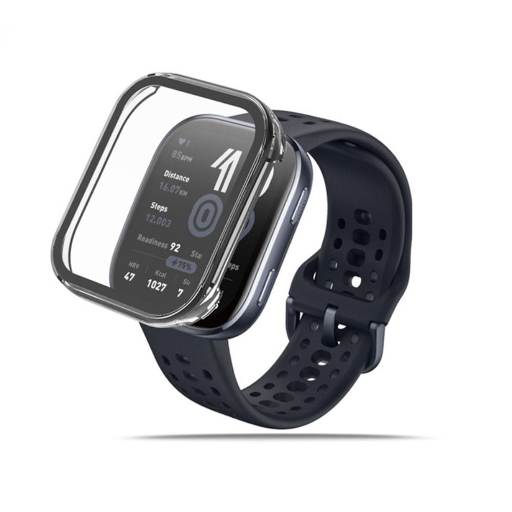 Stoßfeste Hart-PC-Hülle mit Folie Vollständige Abdeckung Schutzhülle für Amazfit Bip 6 Smartwatch