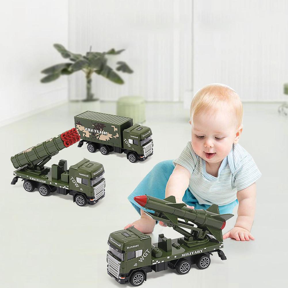 3pcs 1:64 Children Alloy Car Fire Fighting Engineering Vehicle Pull Back Car Model Toys For Boys Birthday Gifts