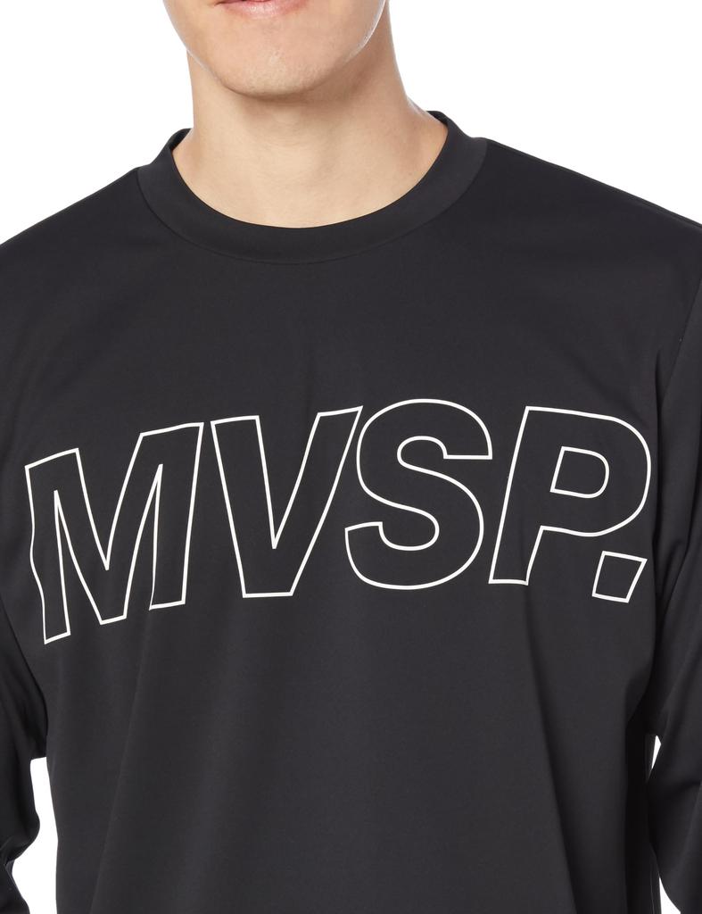 Move Sports Descente Long Sleeve Big MVSP UV Large T-Shirt, Fleece-Lined, Logo, Sunscreen, Protection, Black,