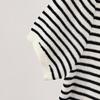 Women's Striped Color-block Knit Short Sleeve Top