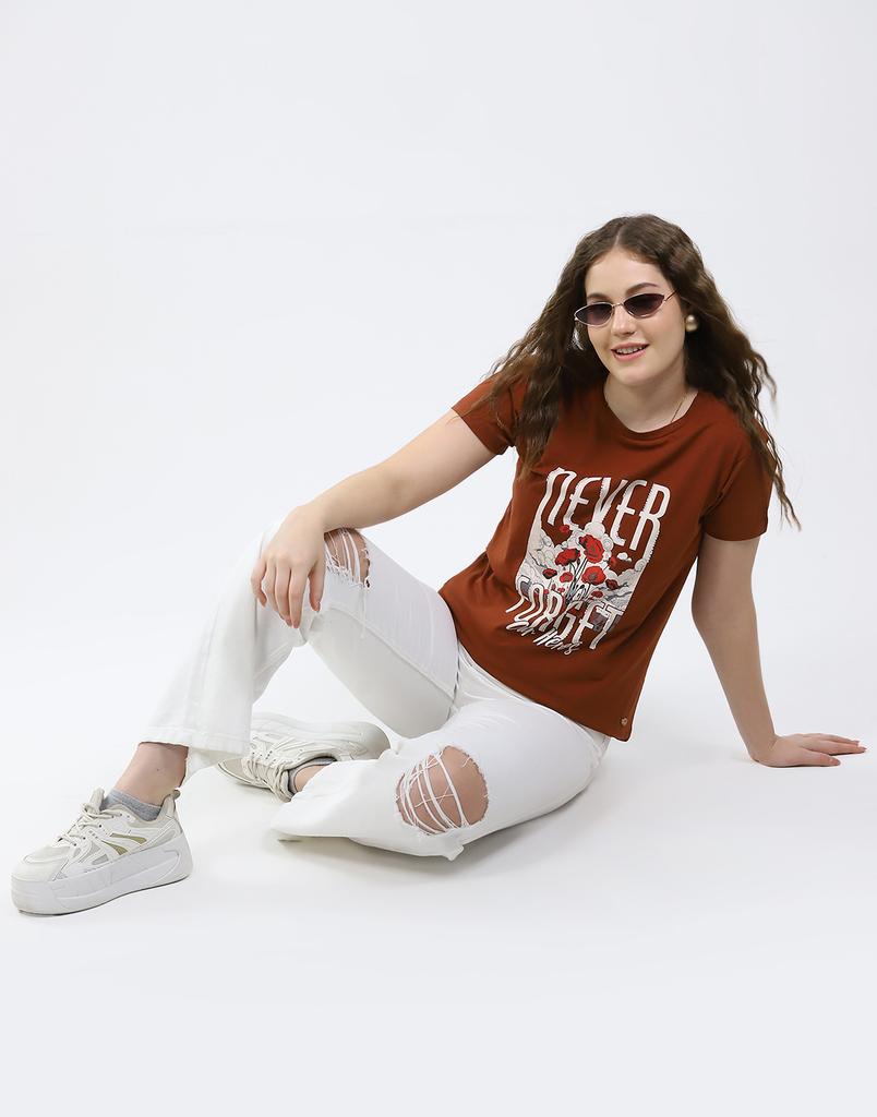 MONTE CARLO Damen Rundhals-Oberteil mit halbem Ärmel