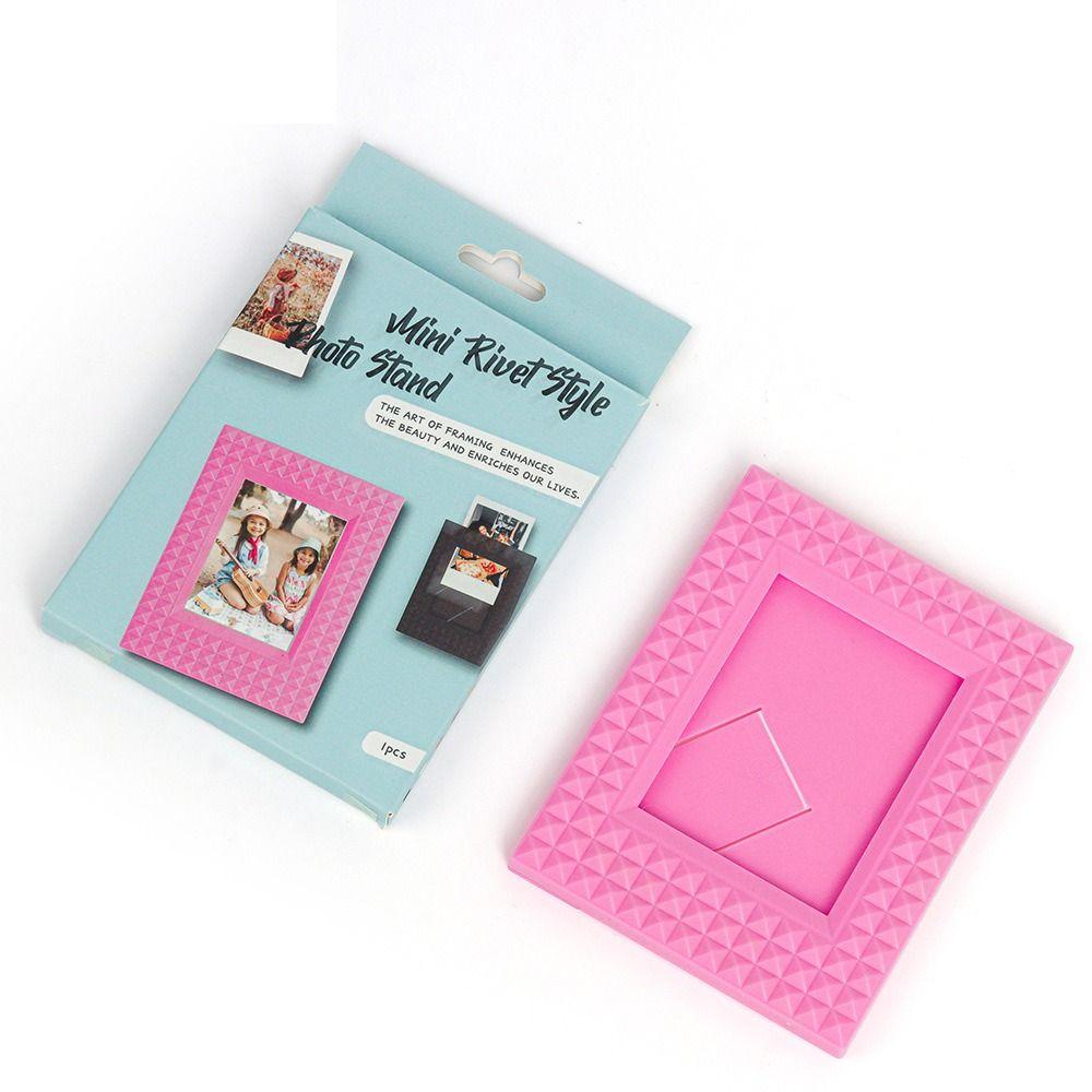 Rivet Instant Camera Photo Frame Desktop Decor Card Display Stand for Polaroid/Fujifilm Instax