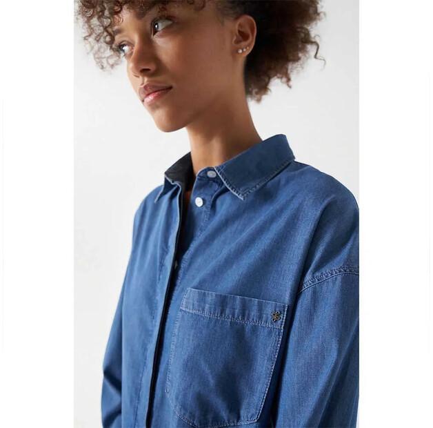 Salsa Jeans 21007012 Oversize рубашка с длинным рукавом