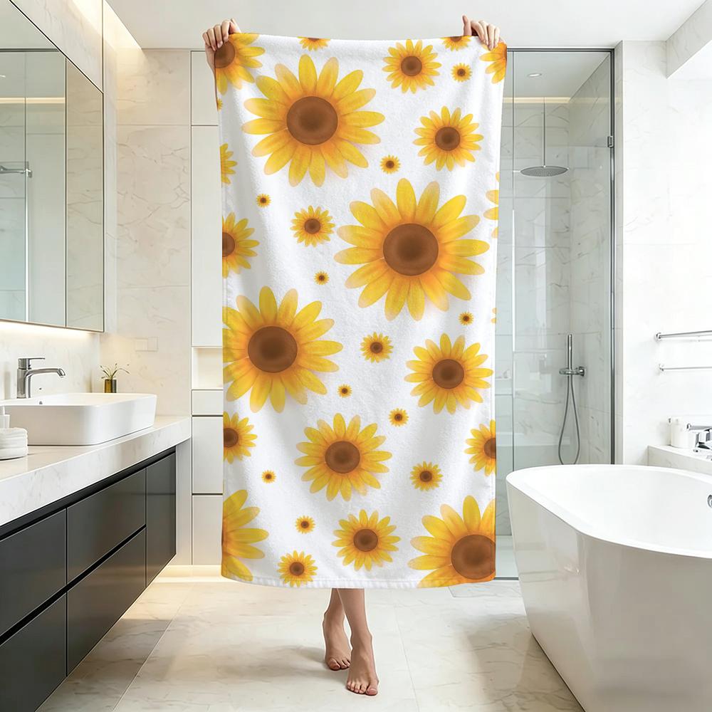 Asciugamano Campo di Girasoli Luminosi S Qualità Hotel Cinque Stelle Asciugamani Spessi Ultra Morbidi Ecologici e Teli da Spiaggia