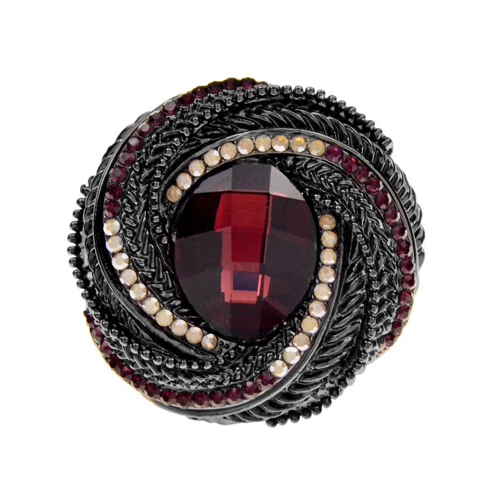 Vintage Circular Rhinestone Brooches For Women Men Fashion Retro Round Metal Unisex Badges Pins Classic Baroque Corsage Jewelry