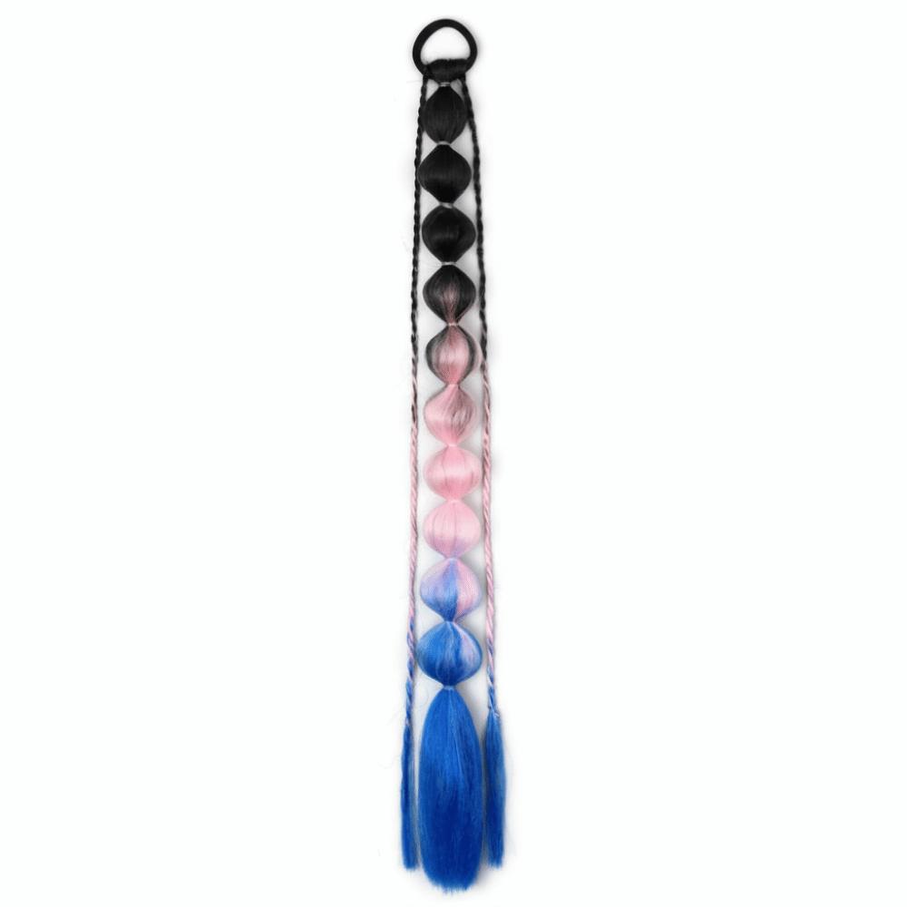 Lantern Braid Bubble Jumbo Braid Colorful Braided Ponytails Natural Twist Braid Bulk  for Women