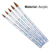 5Pcs/Set Nail Art Liner Soft Fur Nail Painting Acrylic Painting Brush Pen Tools for Beauty