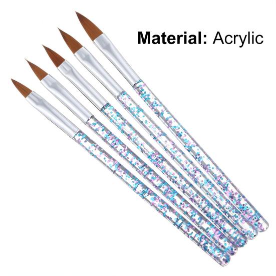 5Pcs/Set Nail Art Liner Soft Fur Nail Painting Acrylic Painting Brush Pen Tools for Beauty