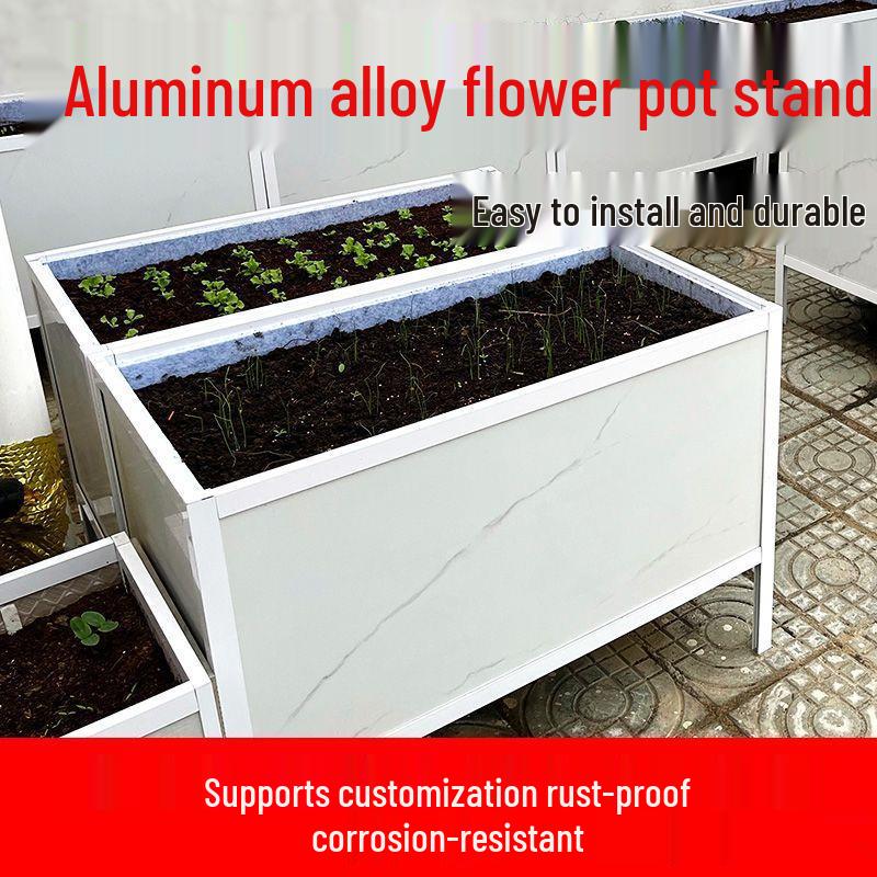 Aluminum Alloy Tile Planter Box Frame for Bonsai & Small Courtyard Planting