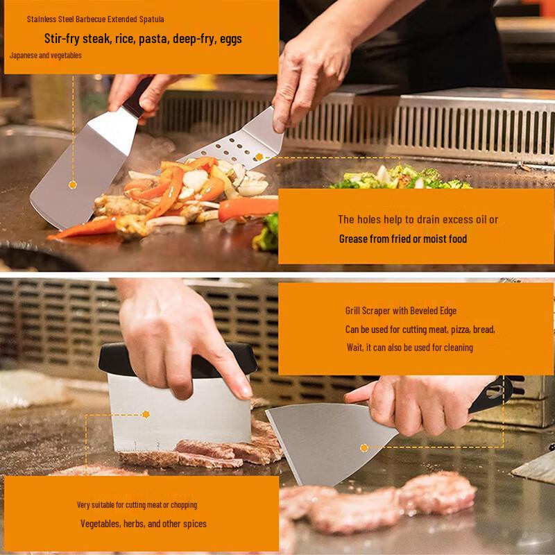 16-Piece Stainless Steel BBQ Tool Set