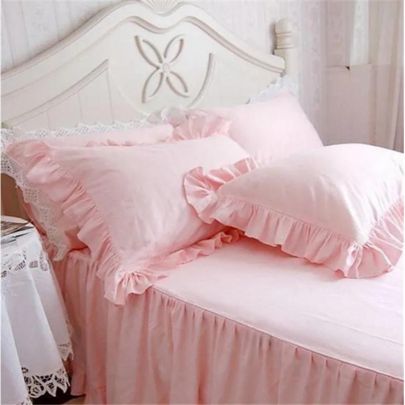 Brief classic Pillow case bed princess ruffle pillow cover handmade pillowcases home textile pillowcase 100% cotton cloth