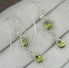 Sterling Silver Dangle Earrings with Choice of Citrine, Blue Topaz, Amethyst, Pearl, Peridot & Garnet – Handmade Vintage-Style Gemstone Jewelry
