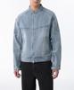 Denim Paneled Racer Jacket [Sky Blue]