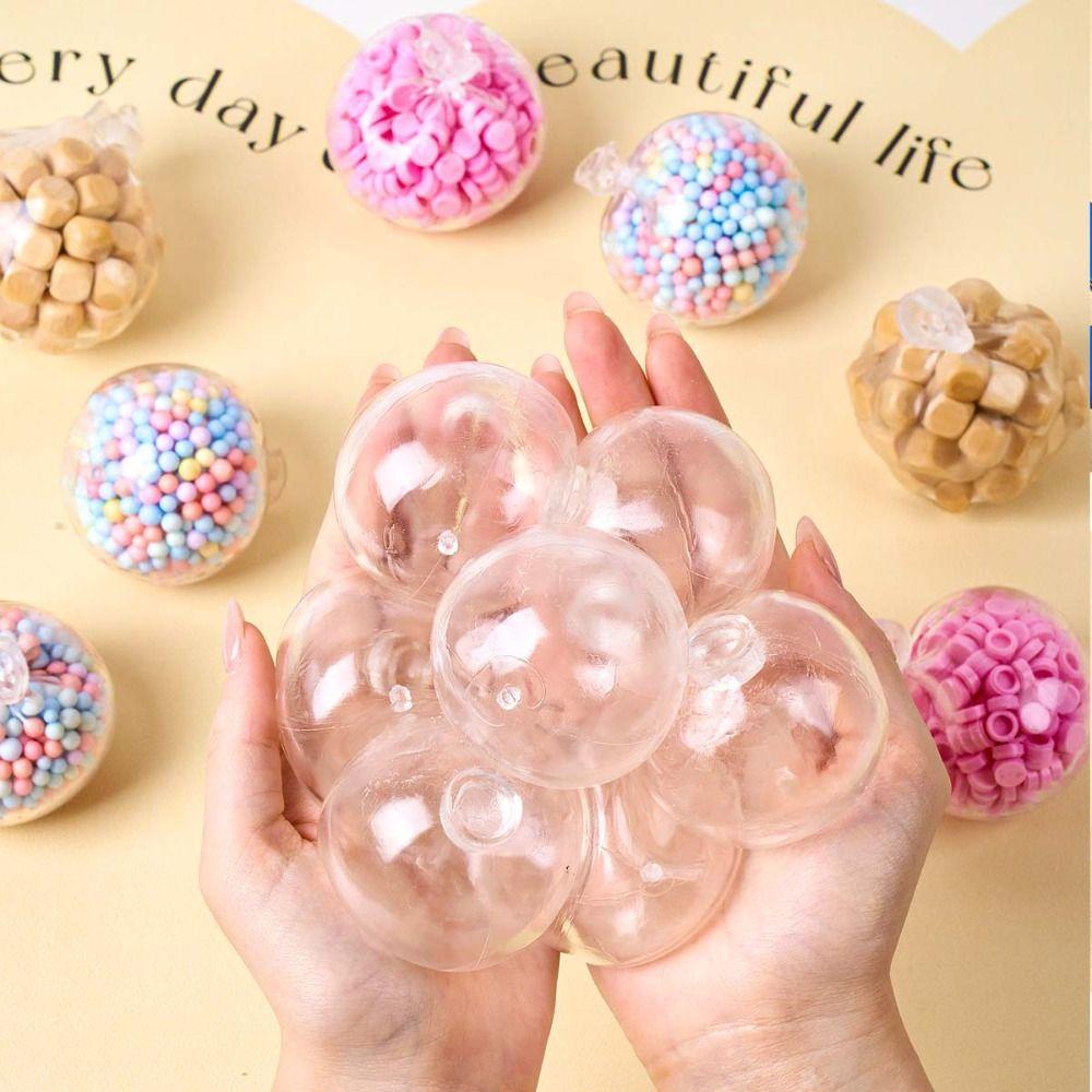 Hollow Back Granules Beads Filler Round Shape Slime Filler Pellets Sensory Toy Making