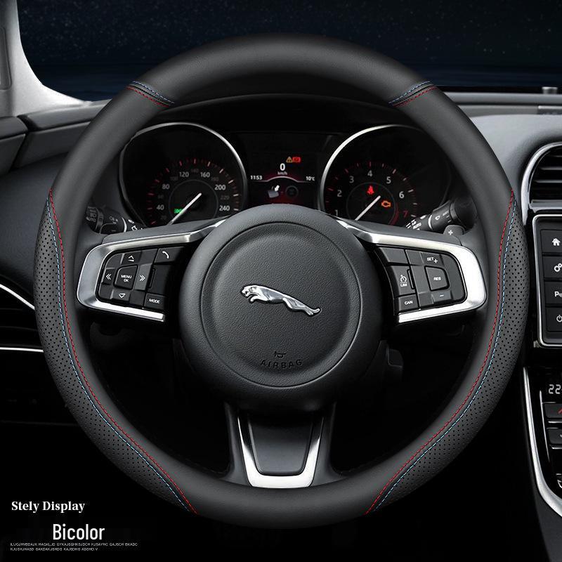 Capa de Volante Premium em Couro Genuíno para Jaguar XF F-PACE XEL XFL XJXE