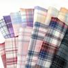 New Plaid Polyester Yarn-Dyed Fabric with Gold & Silver Threads for DIY Pleated Skirts