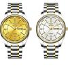 Fashionable Men's Quartz Watch Stainless Steel Timer Waterproof Night Light Dual Calendar Men's Quartz Watch