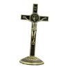 Jesus Cross Zinc Alloy Statue Vintage Tabletop Crucifix Free Standing Figurine for House Decoration Accessories