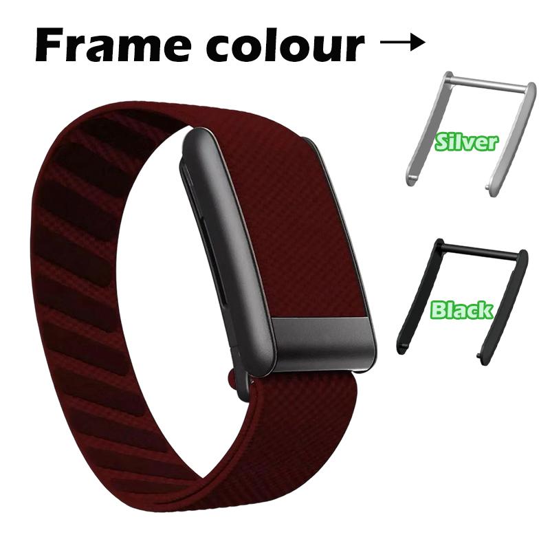 Whoop 5.0 için Dimili Naylon Kayış+ÇERÇEVE Kayışlar Whoop Band 5.0 4.0 Esnek Gerilebilir Spor Kayış Bileklik Saatler Whoop 4 5 için