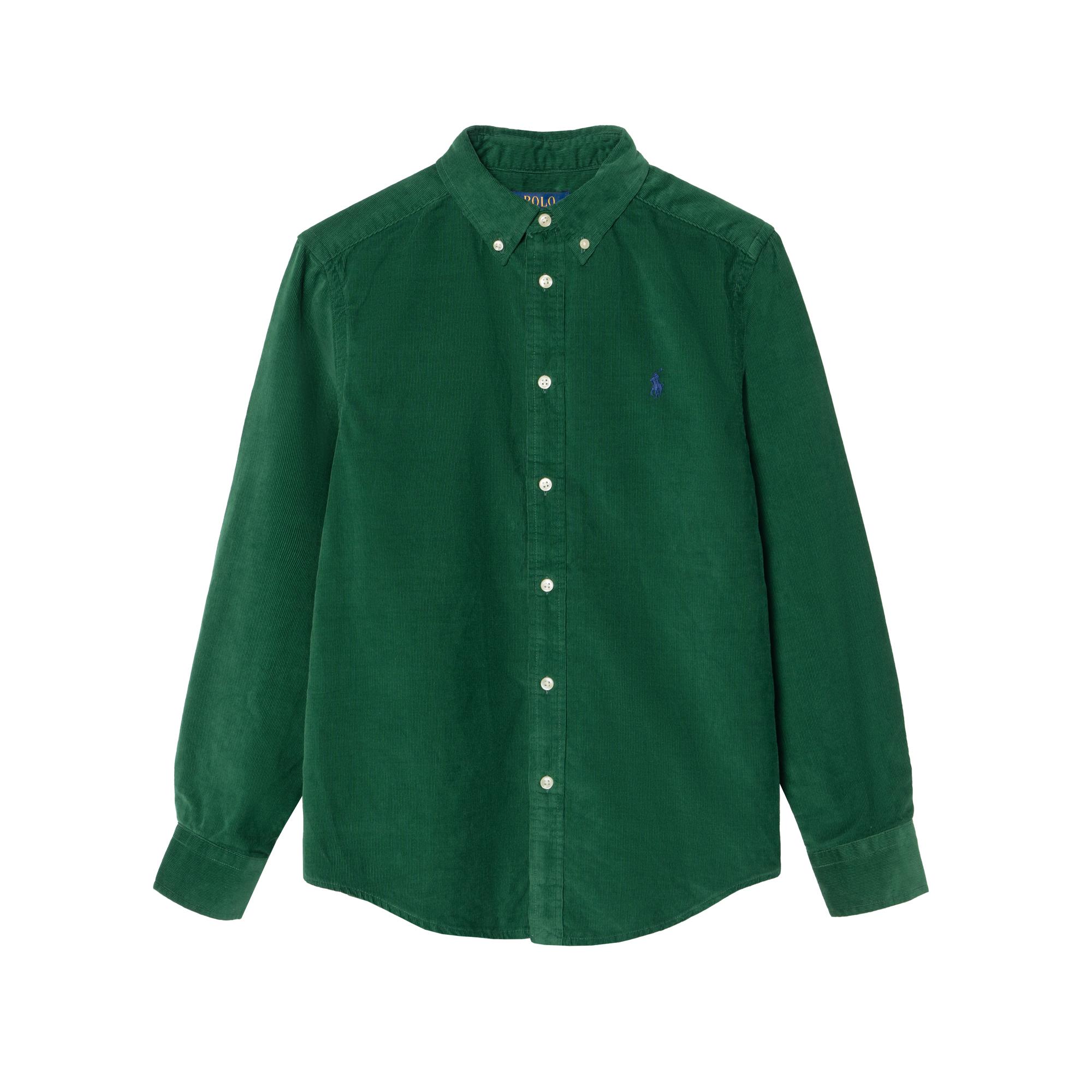 

Рубашка Polo Ralph Lauren Ss24 однобортная однотонная с длинным рукавом лесного зеленого цвета для детей Детские рубашки 323878888-007 M