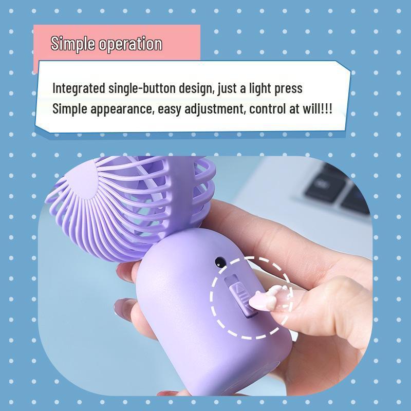 Rechargeable Portable Handheld Fan - Perfect for Office, Dormitory, & Travel