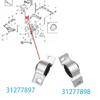 Automotive Suspension Bushing Bracket Kit for 2003-2016 31277897 31277898 Left and Right Rear Upper Control Arms 2x