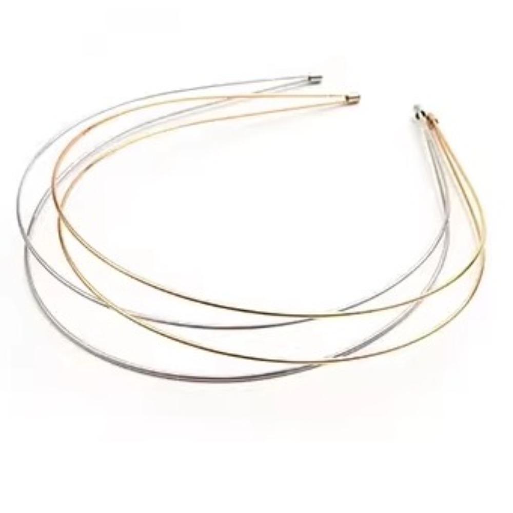 Silver Retro Gold Head Hoop Thin Metal Hair Hoop Gifts Double Root Hair Bands  Daily