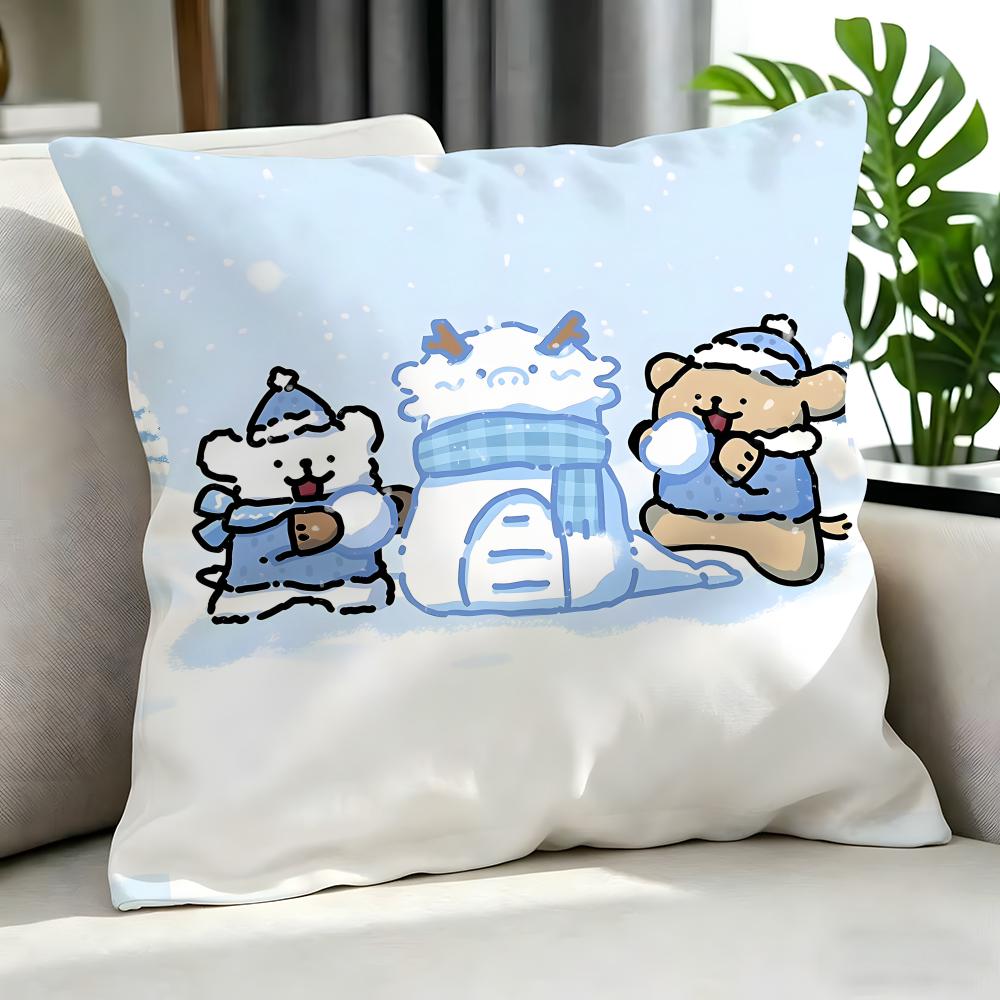 CCartoon maltese and golden retrievered Cushion Cover Cushion Cover Set Pcs x x x Pillowcase Decorative Sofa Home