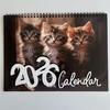 Yousheng 2026 Wall Calendar Jan 2026 - Dec 2026 12 Monthly Planner Wall Hanging Calendar with Funny Dog/Cat Images for School Home Office