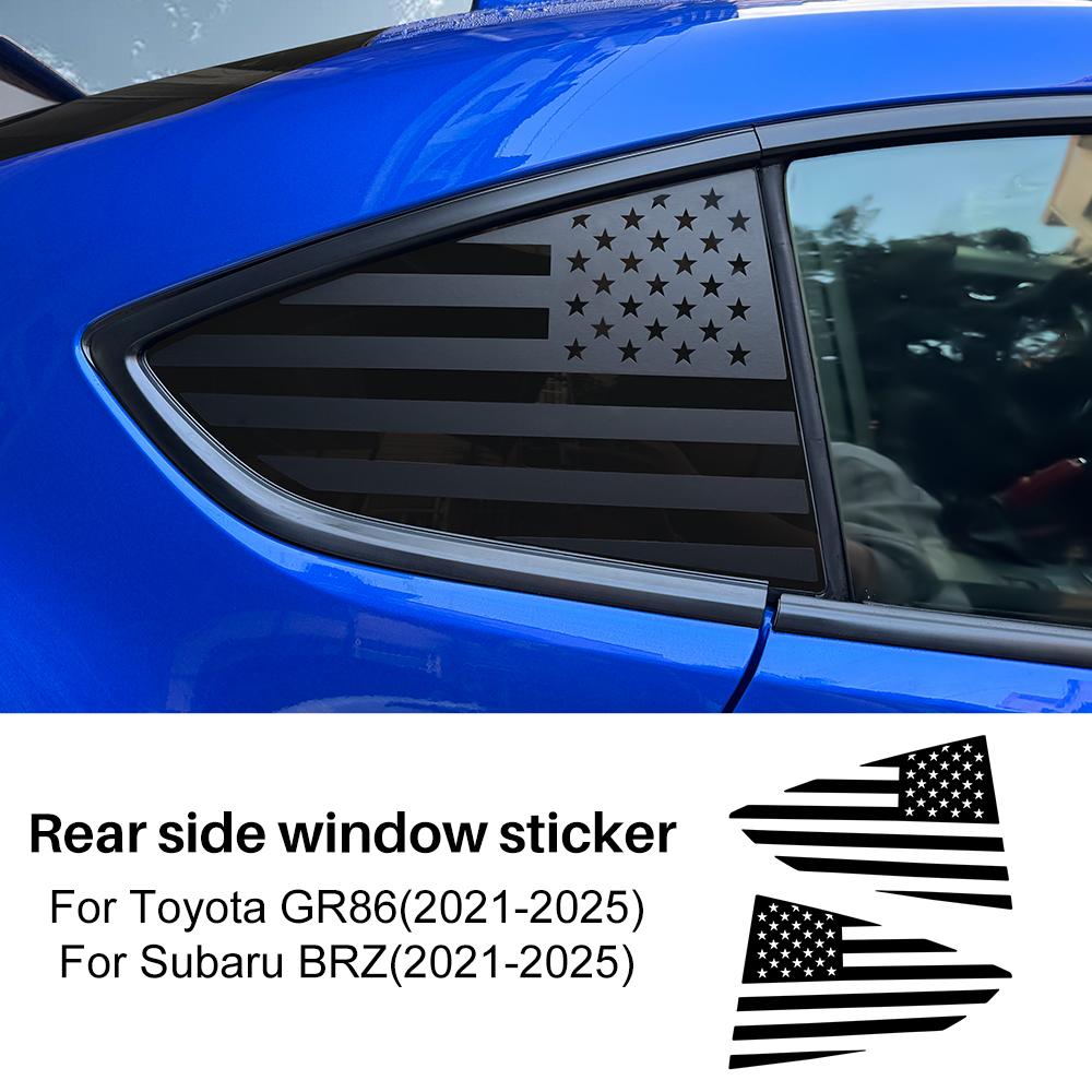 

For Subaru BRZ/ Toyota GR86 2021 2022 2023 2024 2025 LHD RHD Car Rear Side Window Vinyl Window Sticker Accessories 1Pair For BRZ 21-25