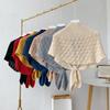 Gefälschte Kragenschal Damen Bluse Schultern Gefälschter Kragen Umhang Geknoteter Strickschal Einfarbiger Halsschutzschal