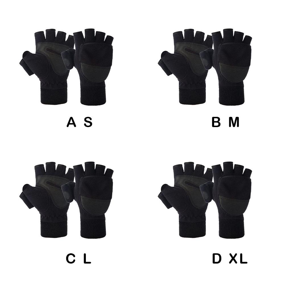 1 Pair Woman Man Unisex Cold Winter Glove Portable Half-finger Mitts Windproof Fingerless Skiing Gloves Sporting Camping