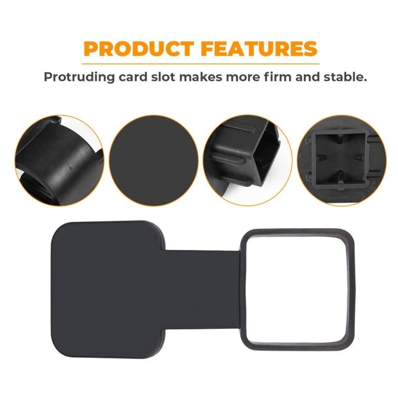 Tow Eye Cover Cap Trailer Hook Cover Cap Square Bumper Cover Simple Installation