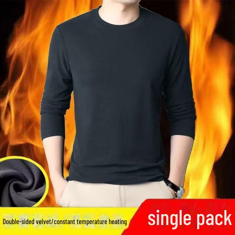 

Мужская немецкая бархатная футболка с длинным рукавом и полувысоким воротником на осень/зиму 5XL