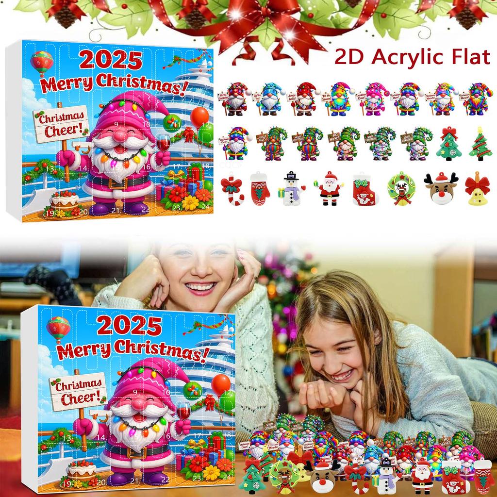 Decor Acrilic pentru Casă Calendar de Advent de Sărbători Calendar de Advent Colecționabile Set Gnom Fantezist 2D Colecționabile Decor Acasă Comemorativ
