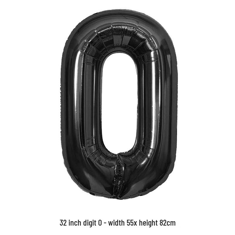 32-Inch White Number '40' Birthday Balloon, Aluminum Foil Party Decoration Prop