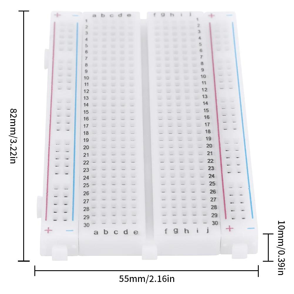 400 Lötpunkte Lötfreies PCB Breadboard Spleißbar Universelles Test-Protoboard DIY Mini Breadboard für Bus-Test Leiterplatte