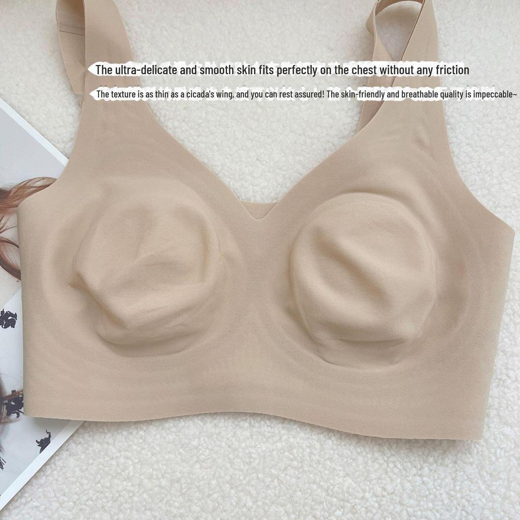 Ultra-Thin Seamless Rabbit Ear Sports Bra with Wide Straps