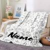 Custom Name Soccer Theme Printed Blanket - Perfect for Couch, Bed, Travel & Outdoor Use | Machine Washable, Cozy & Durable.
