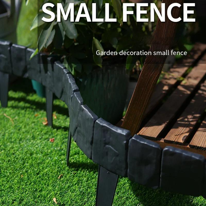 Garteneinfassung, Steineffekt, Gartenzaun, Rasenkante für Landschaftsbau, Hof, Pflanzen, Blumenbeet, Kunststoff-Einfassung, Zaun