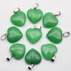 20MM Herzförmiger Naturstein Anhänger: Achat, Rosenquarz, Aquamarin, Pfirsichherz Schmuck