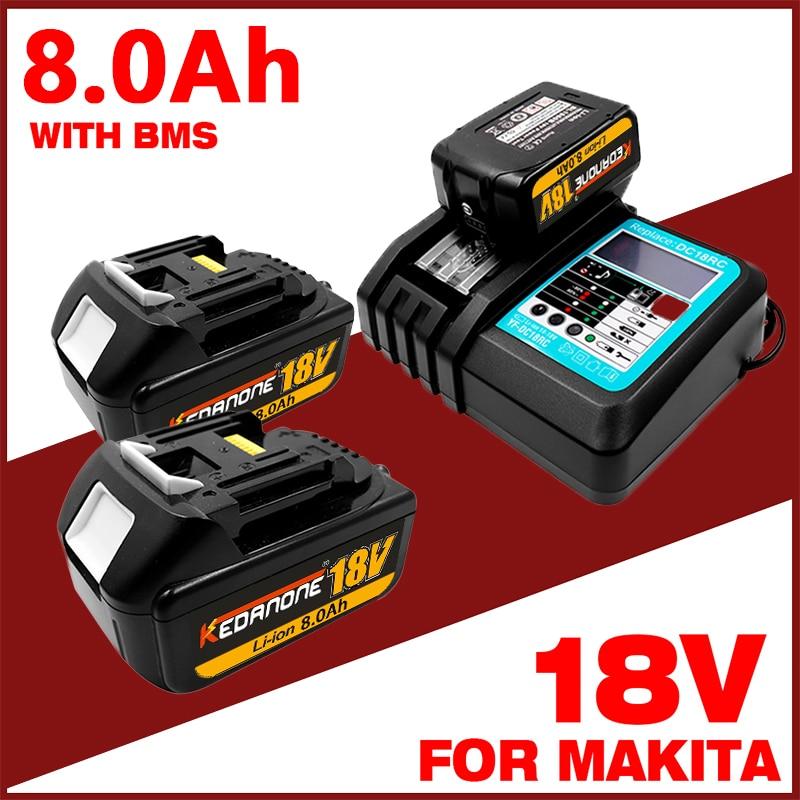 

Aicherish Brand New 18v 8000mah Li -Ion Battery Replacement Bl1840 Bl1850 Bl1830 Bl1860 Lxt400 For Electric Drill Vacuum Cleaner