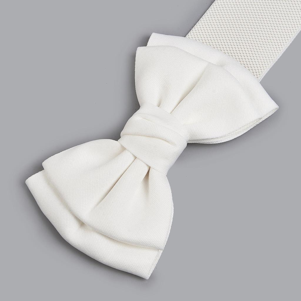 Women Big Bow Waistband Elastic Wide Waist Belt Fashion Solid Bowknot Waist Straps For Dress Decorate Clothes Accessories