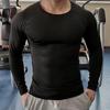 Men's Quick-Dry Long Sleeve Compression Shirt for Basketball, Football, and Running