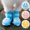 4Pcs Pet WaterProof Rainshoe Anti-slip Rubber Boot For Small Medium Large Dogs Cats Outdoor Shoe Dog Ankle Boots Pet Accessories